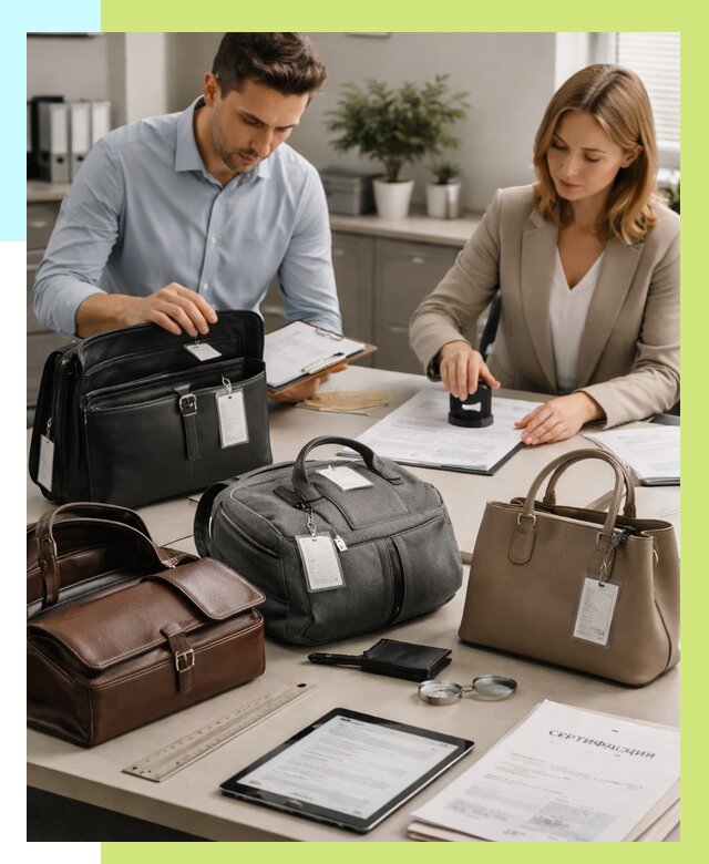 Сертификация сумок в Чайковском от 7591 руб. | Алешин-Чкв