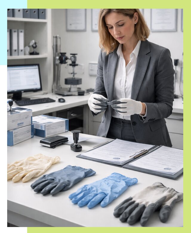 Сертификация перчаток в Чайковском от 8603 р. | Алешин-Чкв