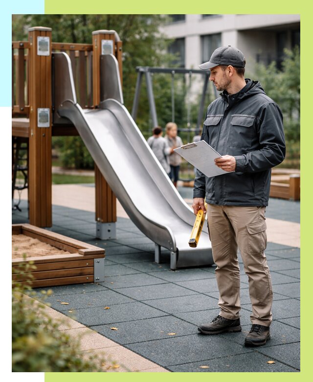 Сертификация детских площадок в Чайковском от 25303 р. | Алешин-Чкв