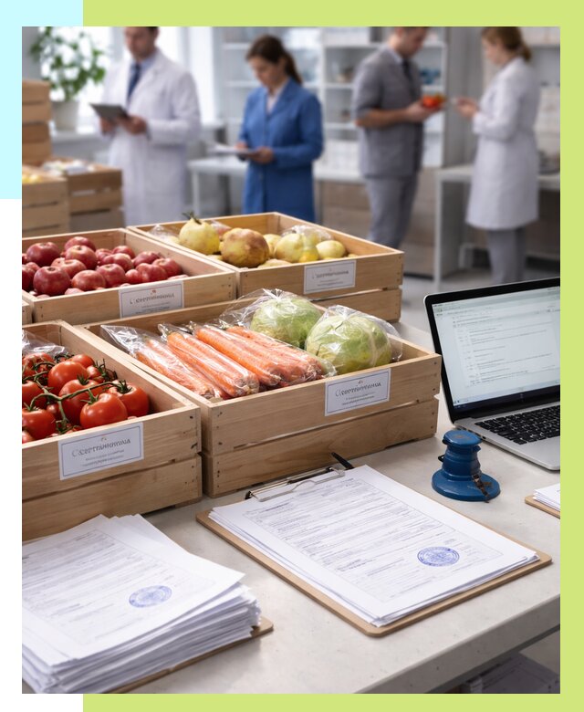 Сертификация овощей и фруктов в Чайковском от 8603 р. | Алешин-Чкв