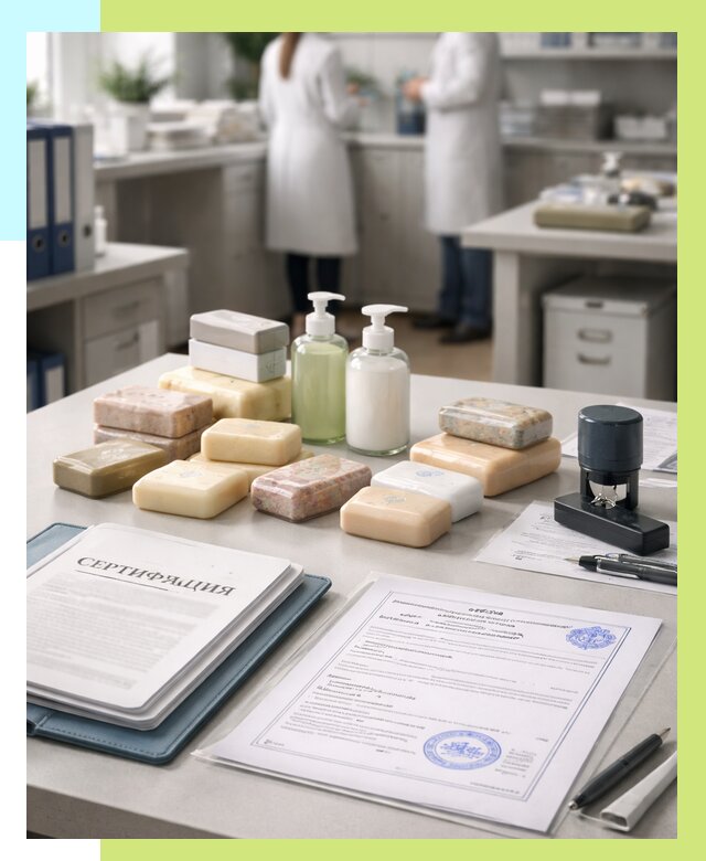 Сертификация мыла и сертификат на мыло в Чайковском от 12145 | Алешин-Чкв