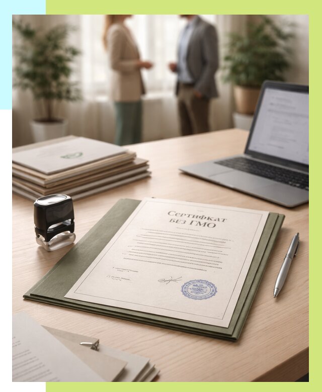 Сертификат без ГМО в Чайковском от 7591 р. оформить срочно Алешин-Чкв