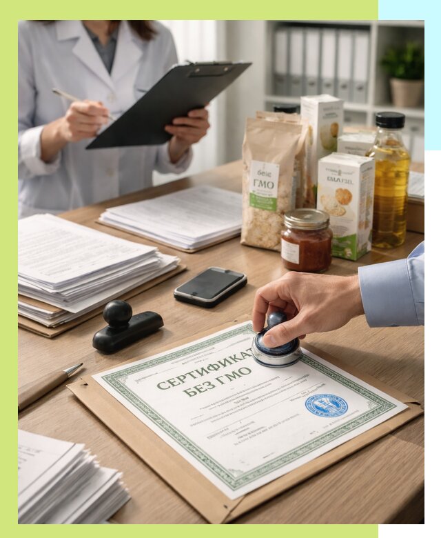 Получение сертификата Без ГМО для продукции в Чайковском